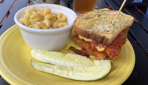 Eggplant sandwich and Mac & Cheese  at Melt Bar & Grilled - Worth Ave in Columbus