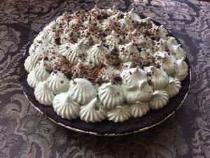 A vegan grasshopper pie! at Fancy Plants Cafe in Chicago