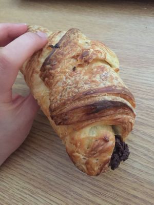 Chocolate croissant  at Fancy Plants Cafe in Chicago