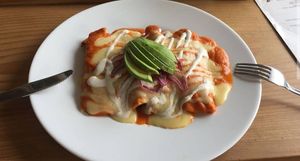 Enchiladas at La Raiz de la Tierra in Ixtapa
