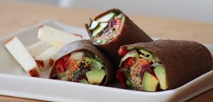 Raw wrap at La Raiz de la Tierra in Ixtapa