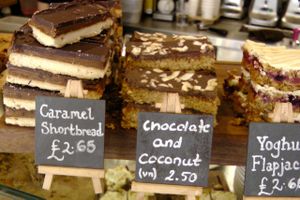 Chocolate & Coconut slice (vegan) at Boston Tea Party in Bristol