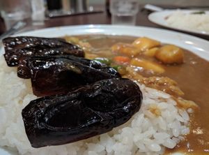 Aubergine veggie curry at CoCoIchi Curry House in Nara