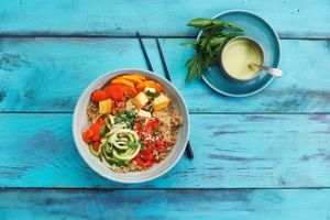 Sweet Potato Buddha Bowl at Upbeet Foods in Toronto