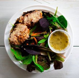 CRUSTED CHEVRE SALAD at Upbeet Foods in Toronto