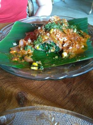 vegetable cannellonis  at Dharma Swasti in Kuilapalayam