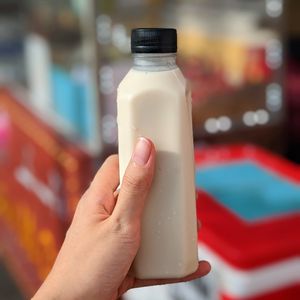 Homemade chilled soy milk at Hoi Banh My Chay - Food Stall in Hoi An