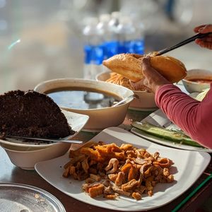 Vegan bánh mì ingredients at Hoi Banh My Chay - Food Stall in Hoi An