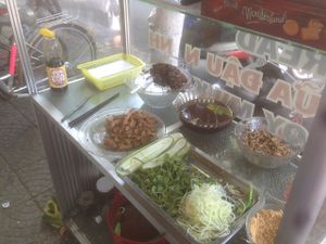 the mix of the Banh My at Hoi Banh My Chay - Food Stall in Hoi An