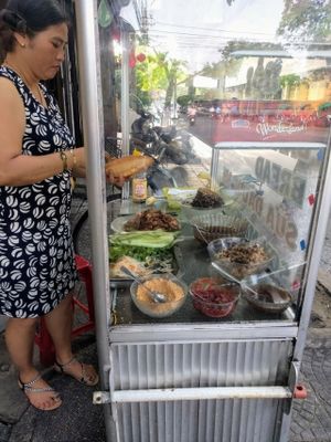 the preparation...  at Hoi Banh My Chay - Food Stall in Hoi An