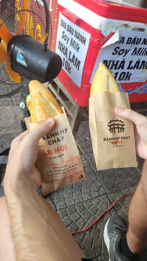 A handful of fresh bread... yum. at Hoi Banh My Chay - Food Stall in Hoi An