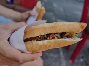 The yummy banh mi at Hoi Banh My Chay - Food Stall in Hoi An