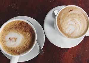 Vegan cappuccinos: with soy milk and with coconut milk☕️ at Cafe Culture in Koh Tao