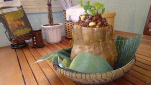 Pumpkin stuffed with brown rice, veg and lotus seeds - delicious! at Da Nang Com Chay - Duong Dinh Nghe in Da Nang