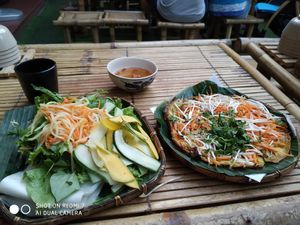 The savory pancake  so good at Da Nang Com Chay - Duong Dinh Nghe in Da Nang