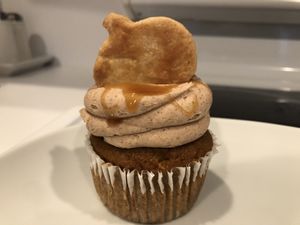 Fall Pumpkin Cupcake at Parlour Vegan Bakery in Boca Raton