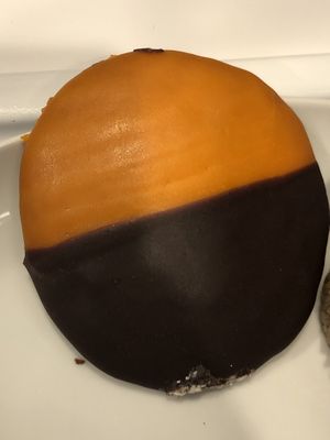 Halloween Black & White Cookie  at Parlour Vegan Bakery in Boca Raton