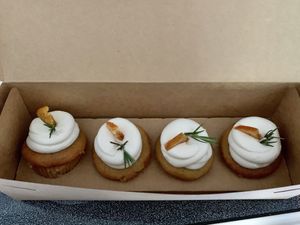 Rosemary, Orange, Olive Oil cupcakes (spring cupcakes) at Parlour Vegan Bakery in Boca Raton