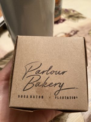 Box at Parlour Vegan Bakery in Boca Raton