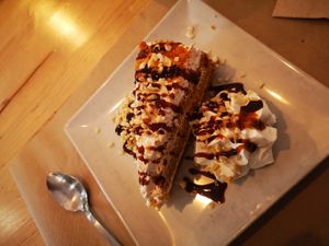Carrot cake at La Huella Vegana in Alcala De Henares