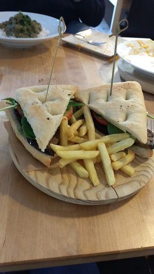 Terranova sandwich at La Huella Vegana in Alcala De Henares