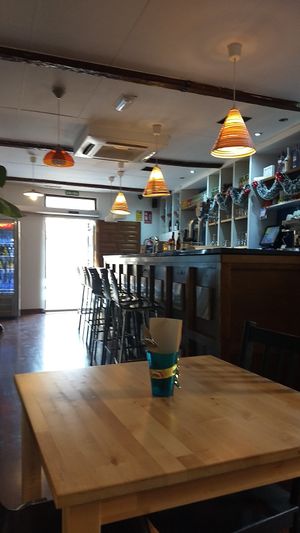 Bar area at La Huella Vegana in Alcala De Henares