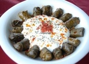 Stuff vine leaves (yaprak sarma at Meryem Ana Manti ve Gozleme Evi in Marmaris