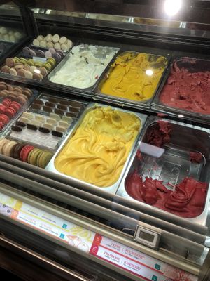 vegan sorbets   at Amorino - L'ile Saint Louis  in Paris