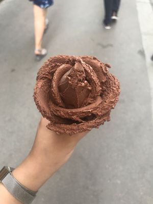 Chocolate gelato at Amorino - Vavin in Paris
