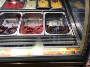 A few of the popular sorbets  at Amorino - Saint Martin in Paris