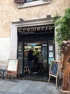 Directly at Pantheon  at Cremeria Monteforte in Rome