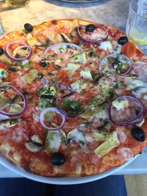 Vegan giardiniera at Pizza Express in Northallerton