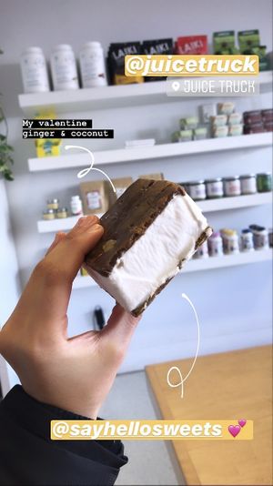 Ice cream sandwich  at The Juice Truck - Mount Pleasant in Vancouver