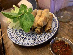 Veg spring rolls. Very good!  at Viet Kitchen in Footscray