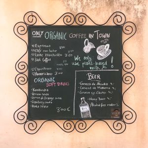 Café ecológico  at Verdeteja in Mallorca