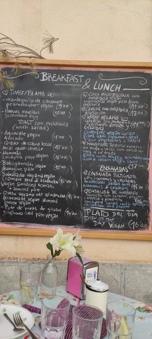 2022 menu at Verdeteja in Mallorca