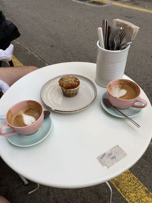 Nice coffee. Vegan muffin   at Verdeteja in Mallorca