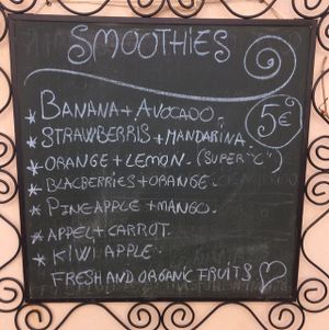 delicious organic smoothies at Verdeteja in Mallorca