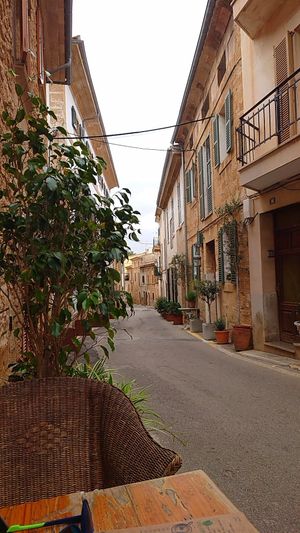 Die Straße in der das Restaurant liegt. at Verdeteja in Mallorca