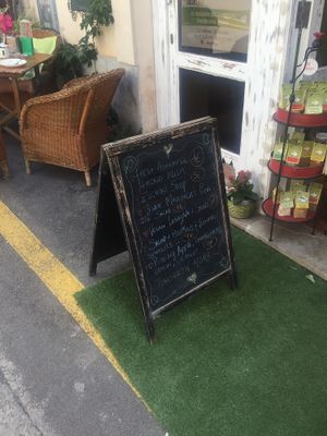 Menu board at Verdeteja in Mallorca