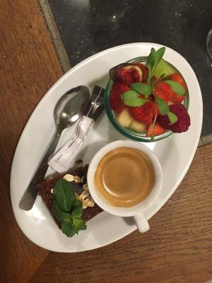 
Coffee and pastry at Paradis Marguerite in Paris