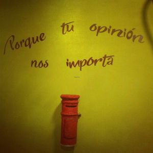 Porque tu opinión nos importa, ¡¡deja tu opinión en nuestro fantástico buzón!! at Zona Verde in Salamanca