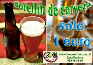Botellín de cerveza at Zona Verde in Salamanca