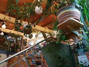 Blick aus dem Erdgeschoss at Arche Nova in Frankfurt