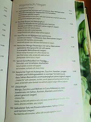 veg-Gerichte (Okt. 16) at Arche Nova in Frankfurt