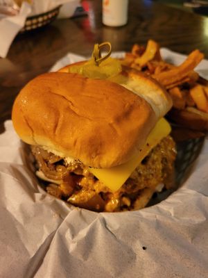 Pet Shop Caramelized Onion Burger at Pet Shop in Jersey City