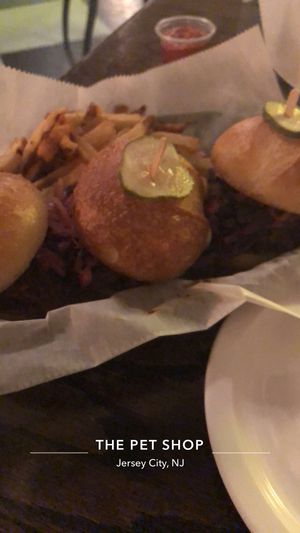 Pulled “pork” sliders :)  at Pet Shop in Jersey City