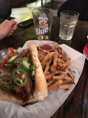 Sausage sandwich with extra jalapeños  at Pet Shop in Jersey City