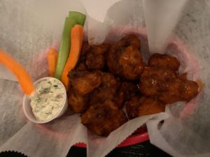 Buffalo wing cauliflower bites at Pet Shop in Jersey City