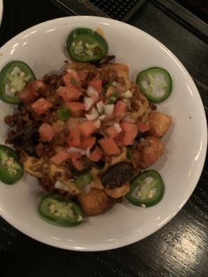 Loaded tater tots at Pet Shop in Jersey City